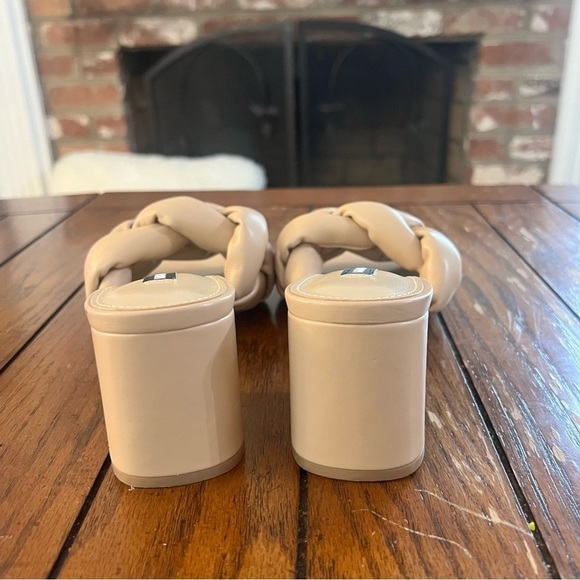 NINE WEST FOOTWEAR Women's YOYO Heeled Sandal, Cream Café Sz 8 - Picture 4 of 6